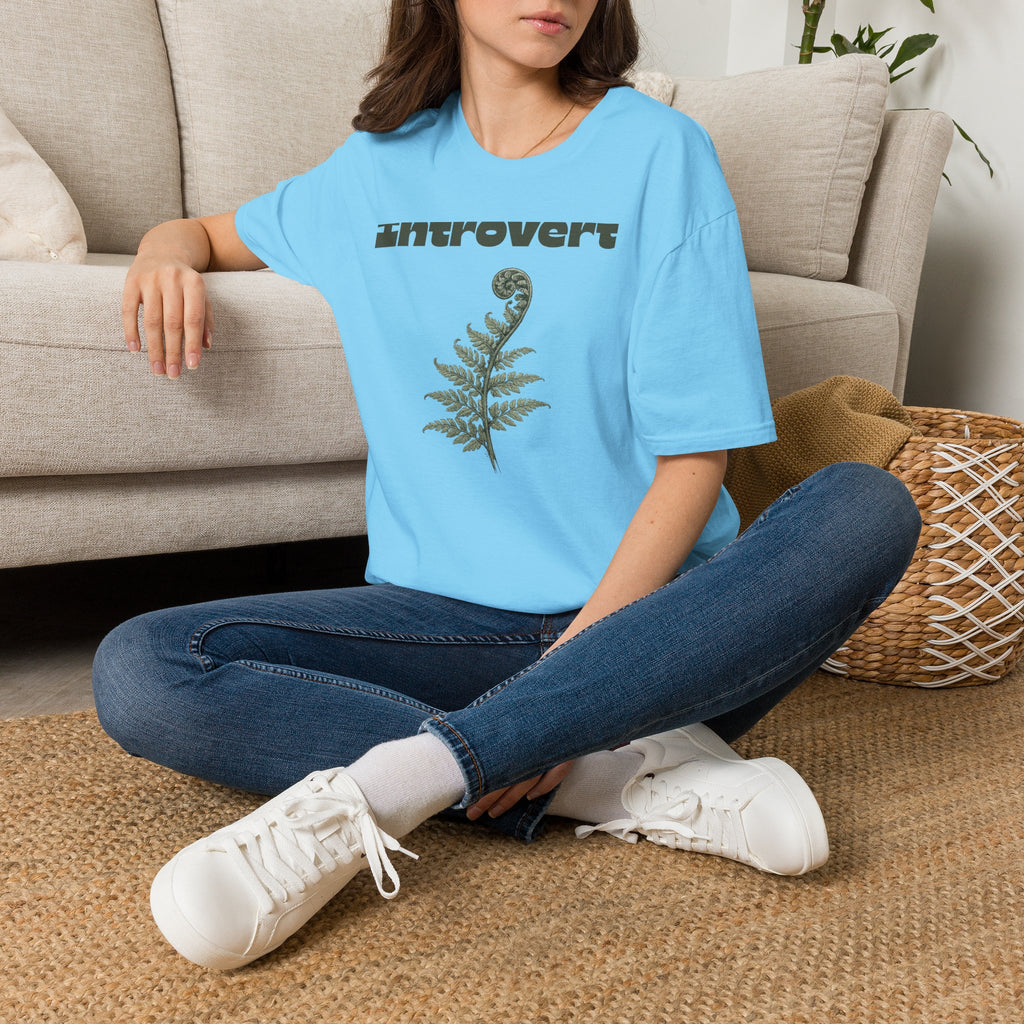 Introvert — Fern Botanical Graphic Tee for Women