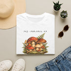 My Silence Is Not Emptiness — Mushroom Forest Botanical T-Shirt for Women