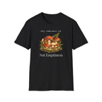 My Silence Is Not Emptiness — Mushroom Forest Botanical T-Shirt for Women