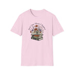 Just One More Chapter botanical t-shirt for women