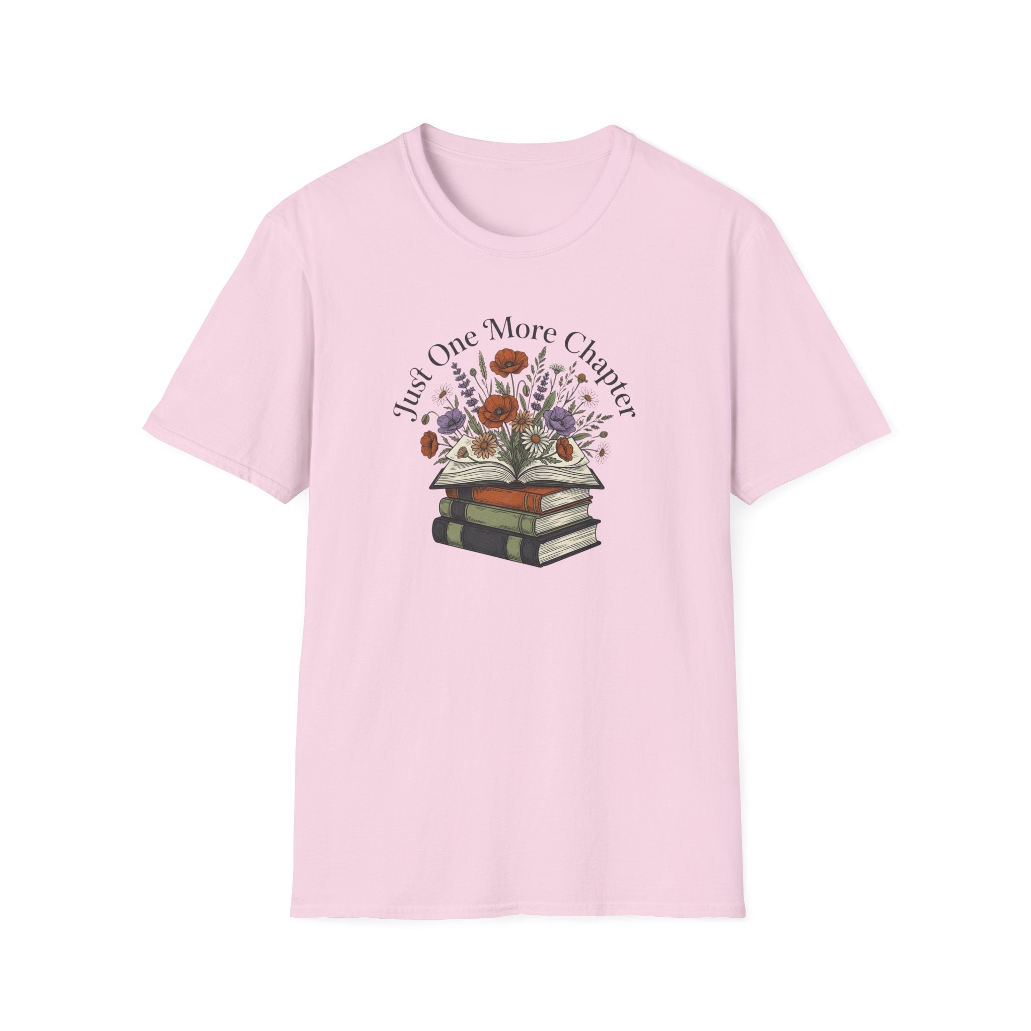 Just One More Chapter — Book Lover Floral T-Shirt