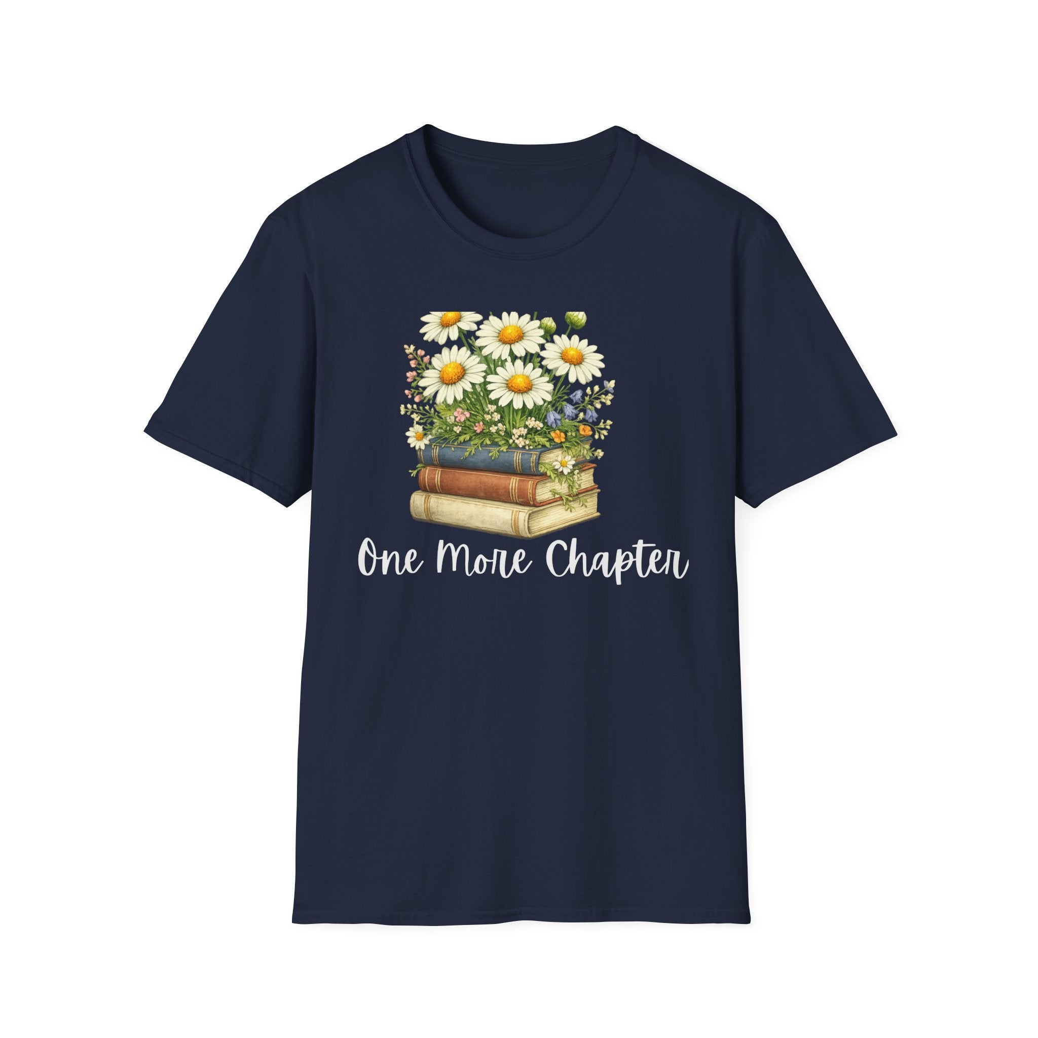 One More Chapter — Books and Wildflowers Botanical T-Shirt for Women