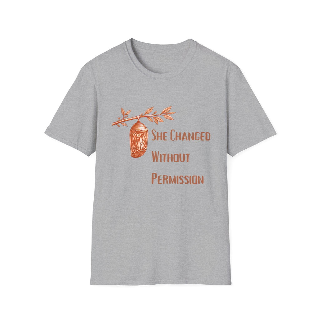 She Changed Without Permission — Chrysalis Botanical T-Shirt for Women