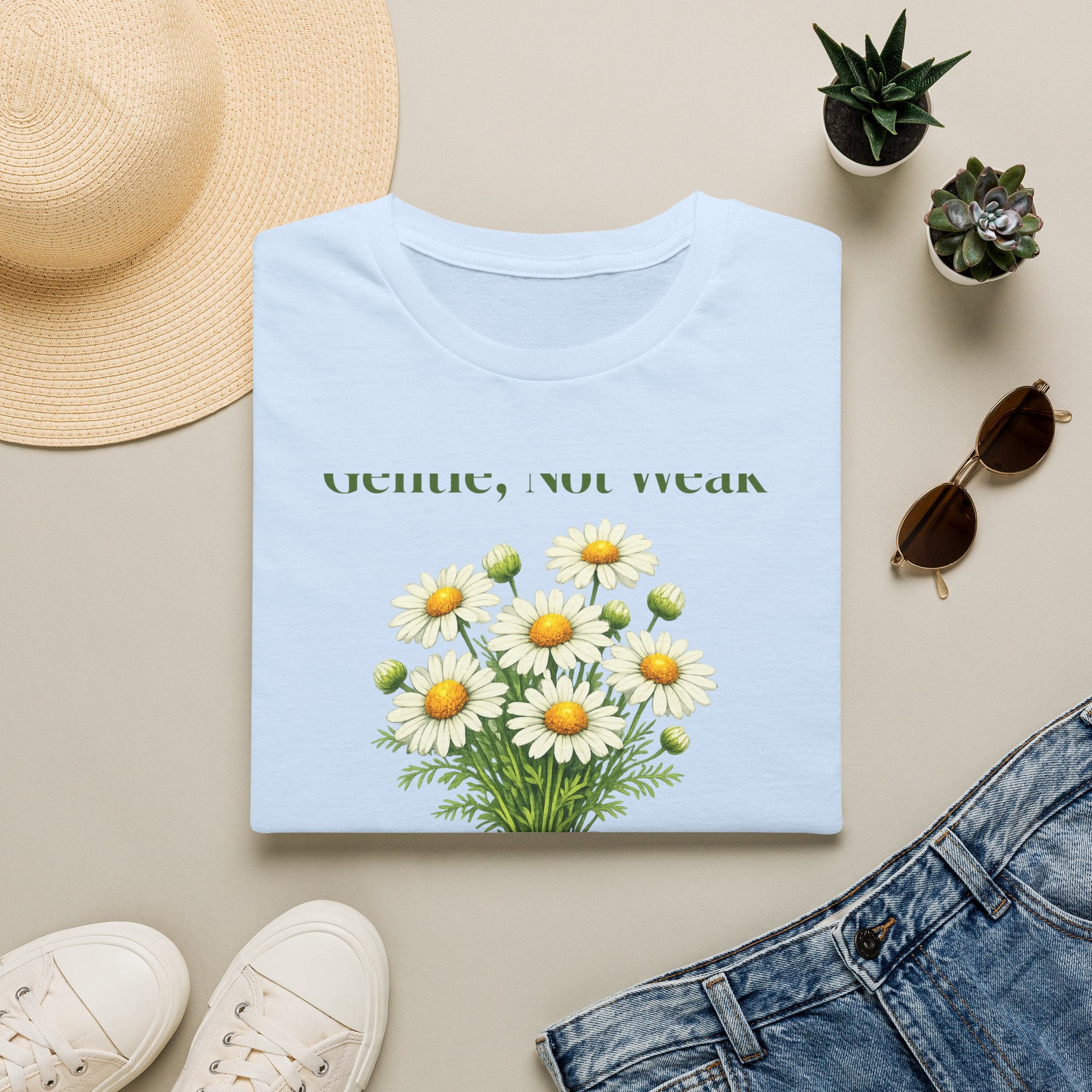 Gentle, Not Weak — Wildflower Botanical Empowerment Tee for Women