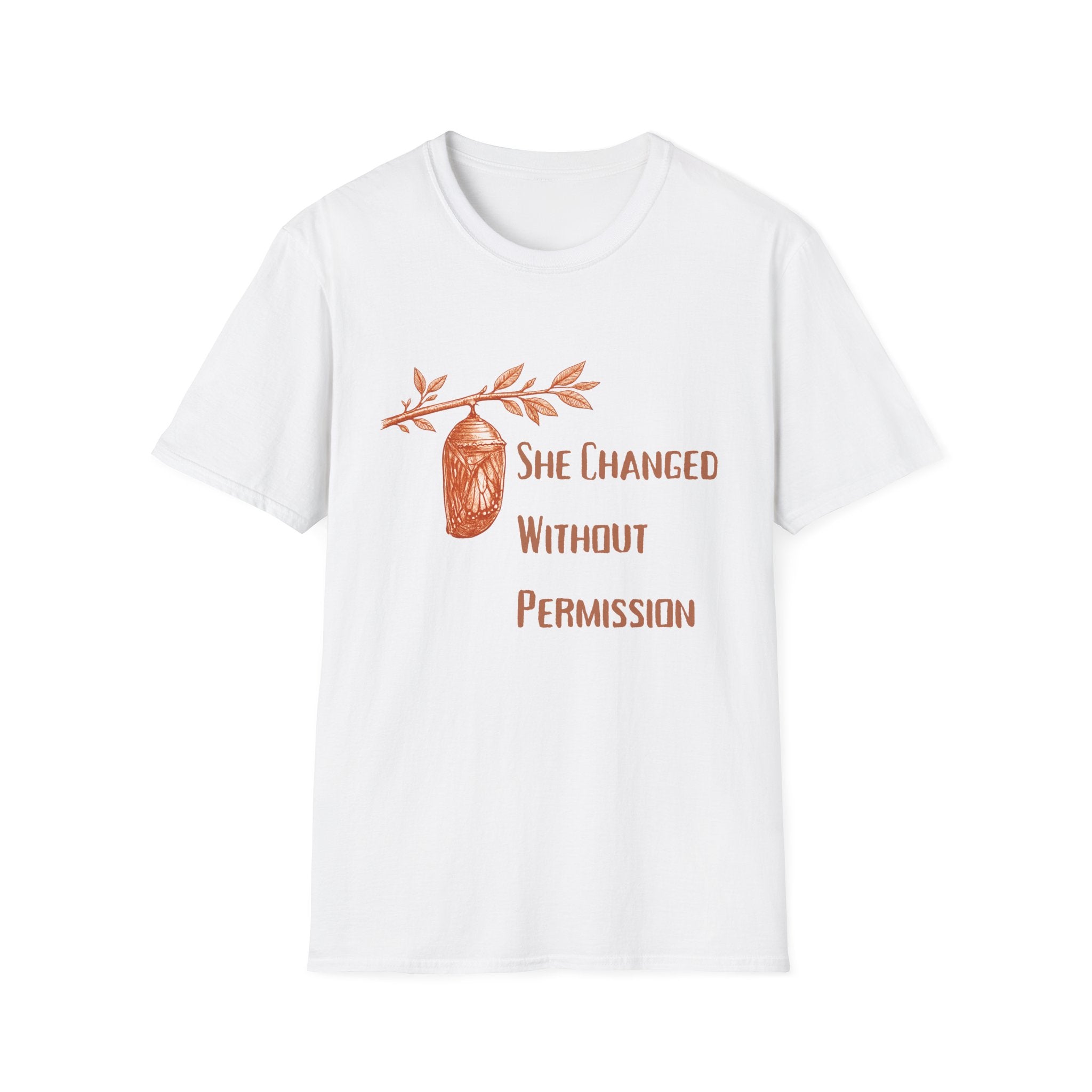 She Changed Without Permission — Chrysalis Botanical T-Shirt for Women