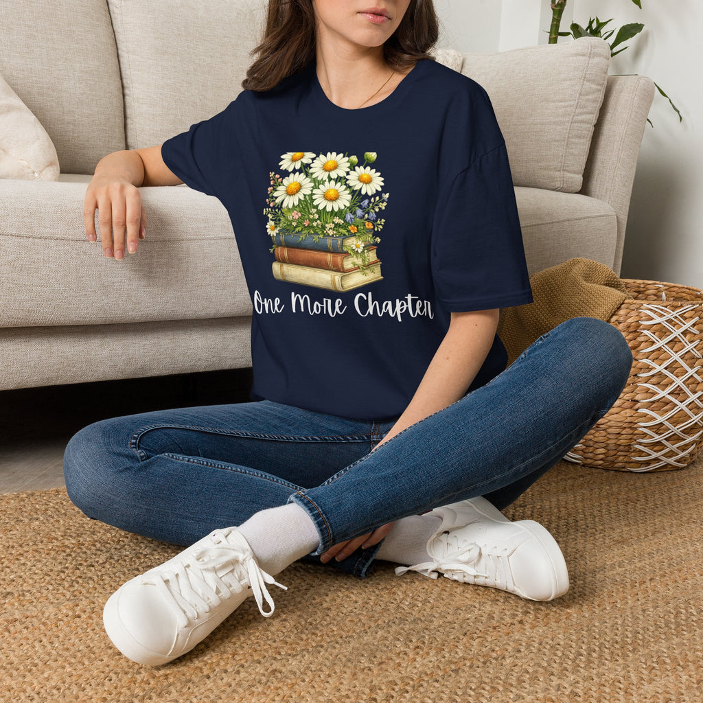 One More Chapter — Books and Wildflowers Botanical T-Shirt for Women