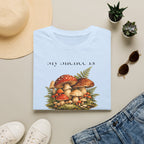My Silence Is Not Emptiness — Mushroom Forest Botanical T-Shirt for Women
