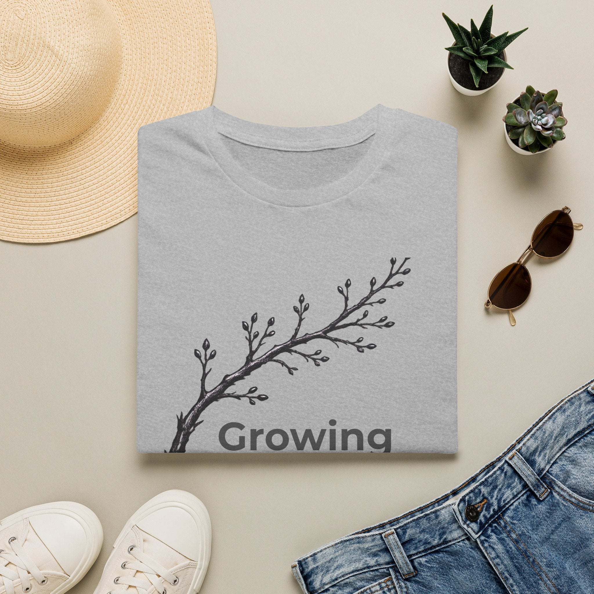 Growing in Private — Bare Branch Botanical T-Shirt for Women