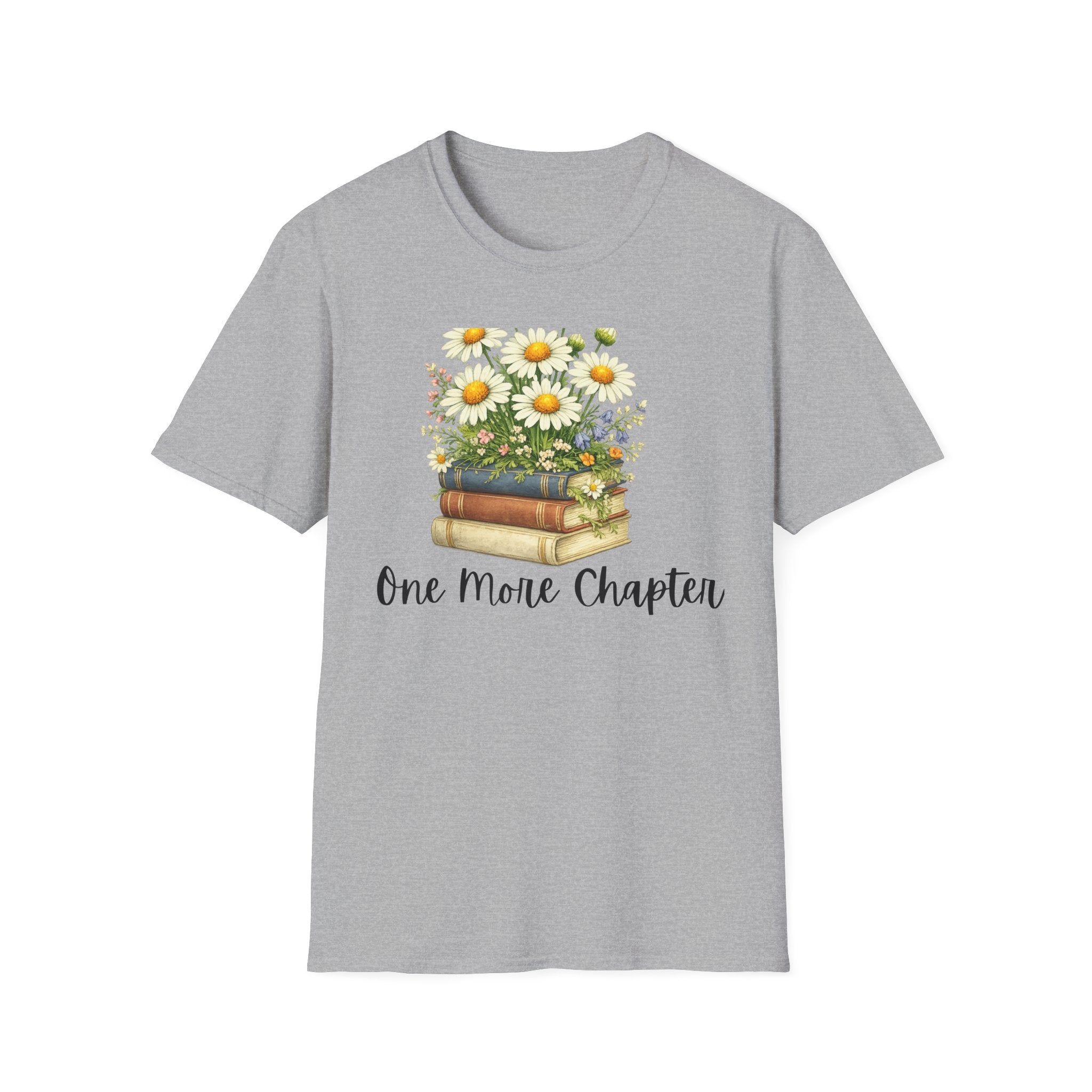 One More Chapter — Books and Wildflowers Botanical T-Shirt for Women