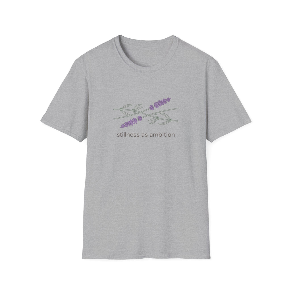 Stillness as Ambition botanical graphic tee for women