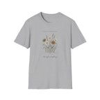 Still Growing Through Everything floral graphic tee for women