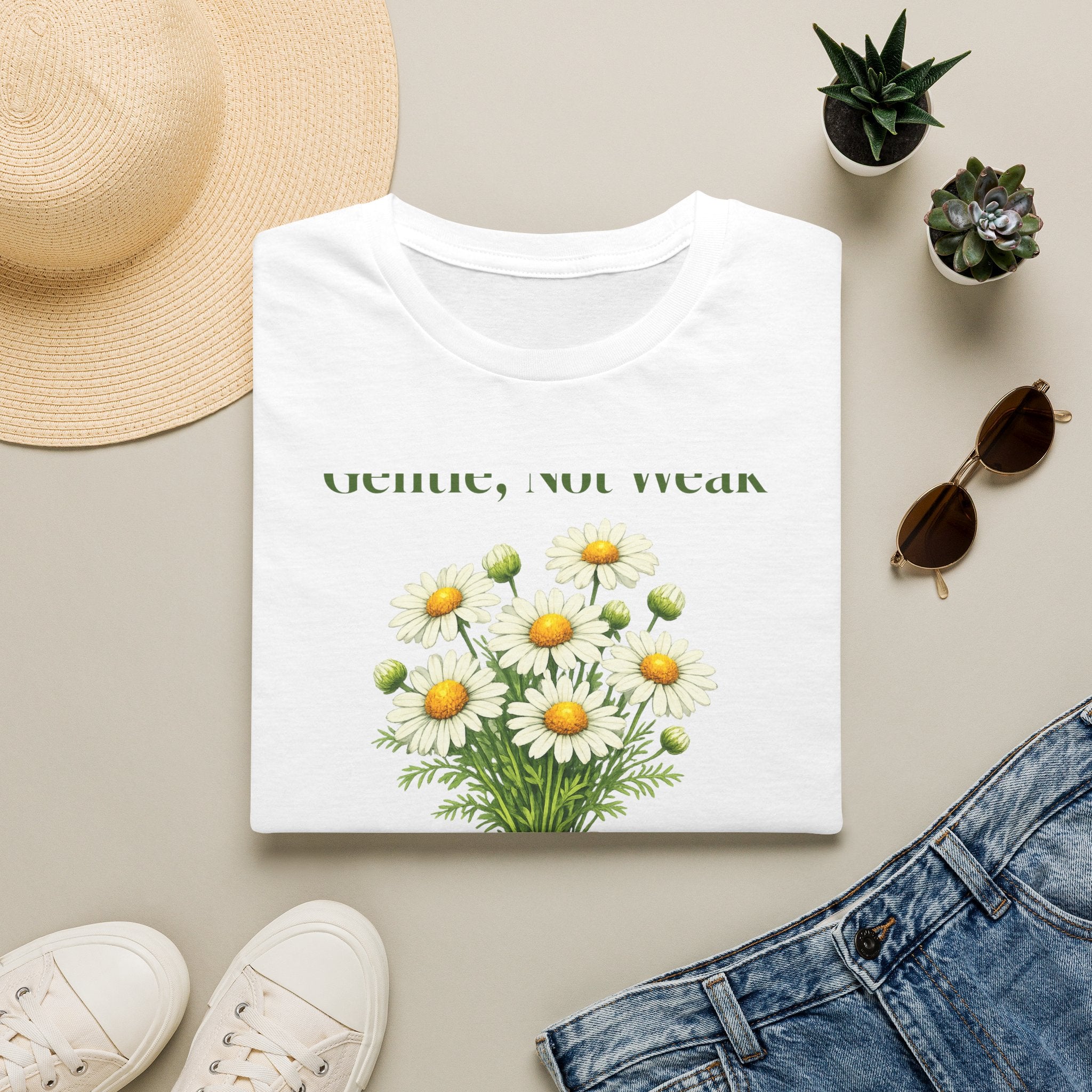 Gentle, Not Weak — Wildflower Botanical Empowerment Tee for Women