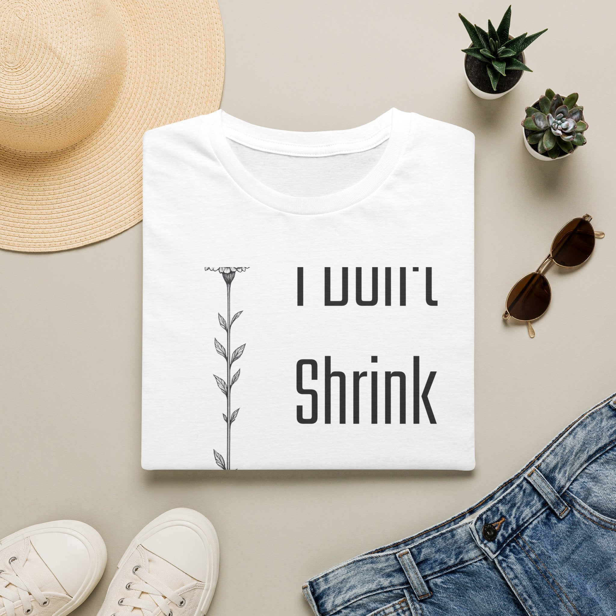 I Don’t Shrink Anymore — Wildflower Botanical T-Shirt for Women