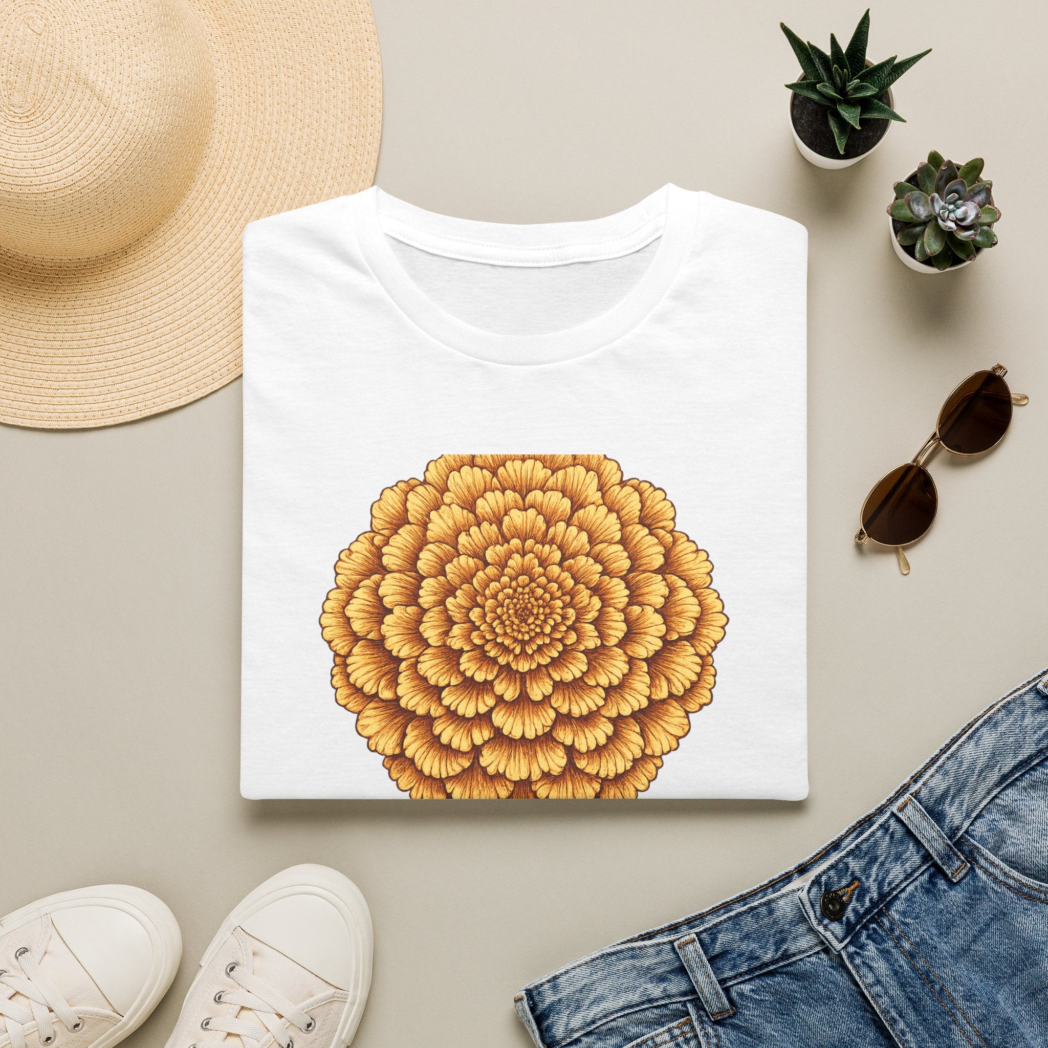Choosing Joy — Marigold Botanical T-Shirt for Women