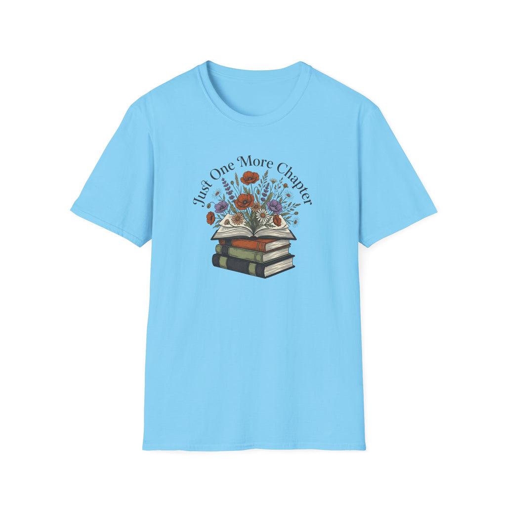 Just One More Chapter book lover gift t-shirt for women