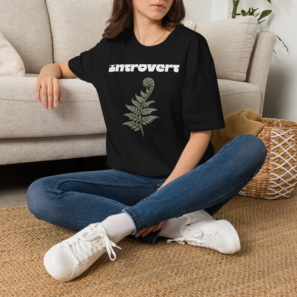 Introvert — Fern Botanical Graphic Tee for Women