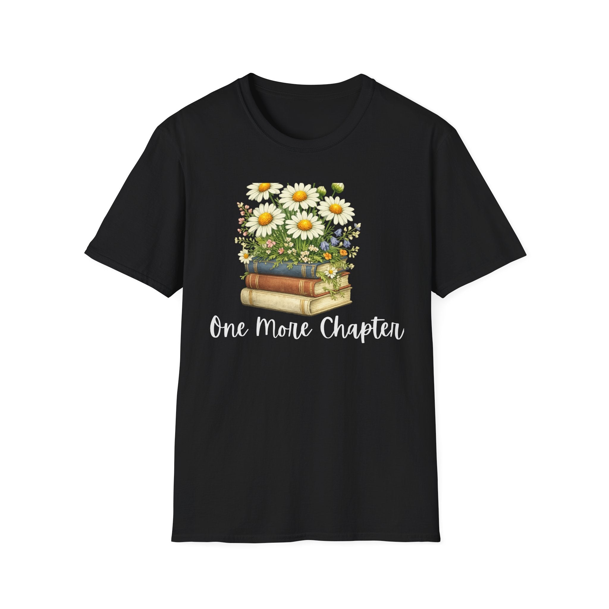 One More Chapter — Books and Wildflowers Botanical T-Shirt for Women