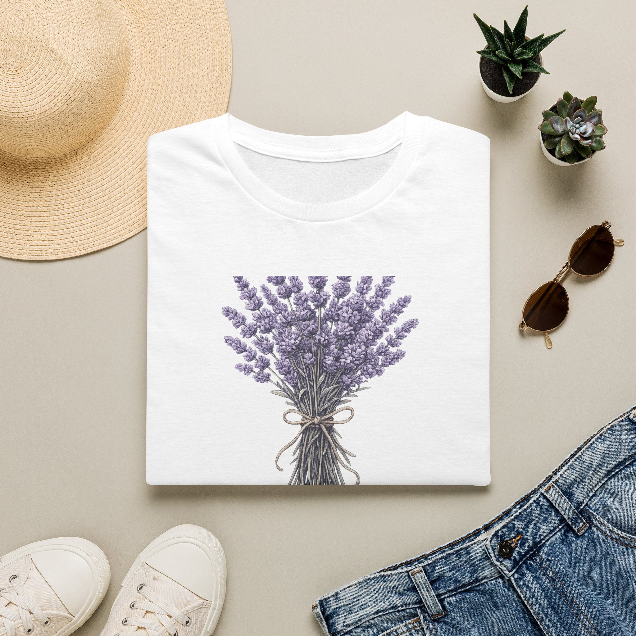 I Feel It All. I Carry It Well. — Lavender Botanical T-Shirt for Women