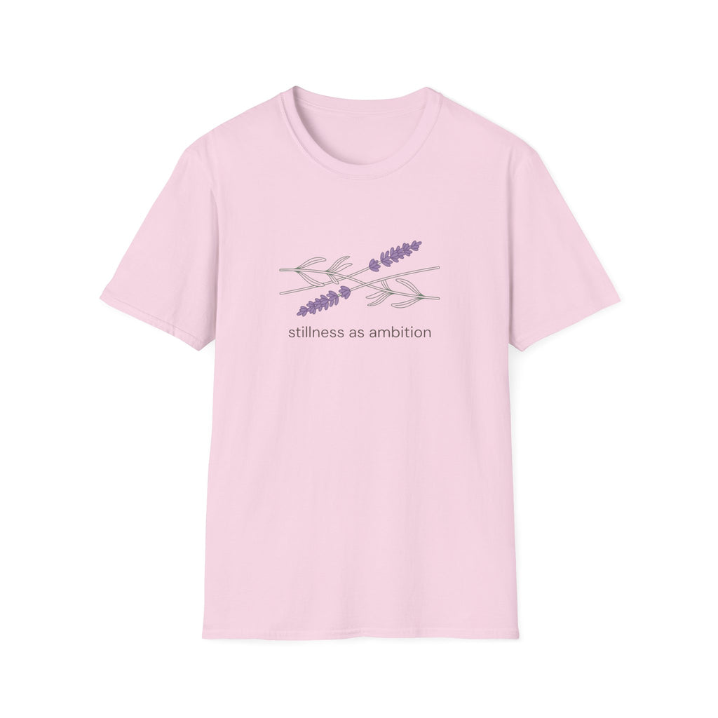 Stillness as Ambition botanical t-shirt for women