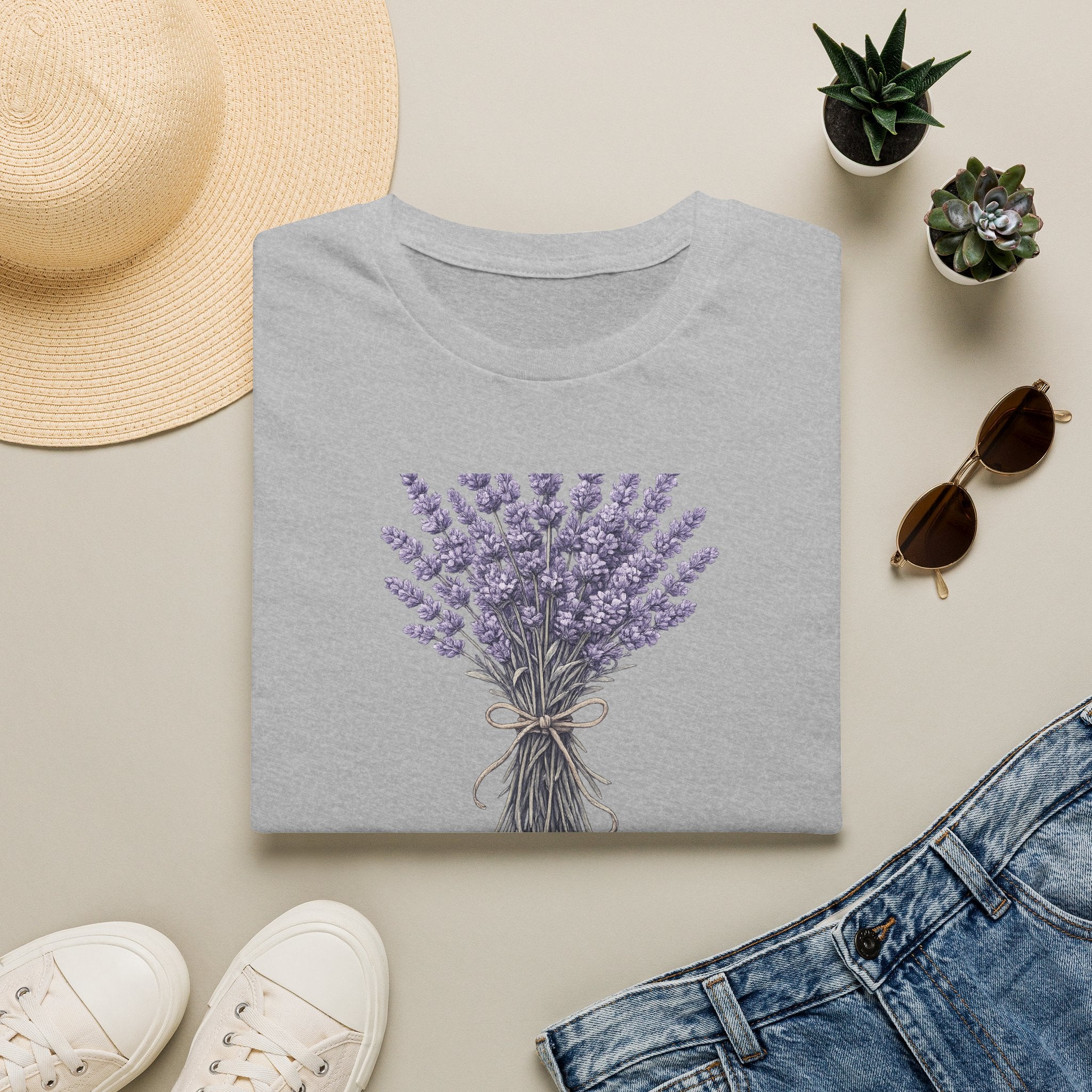 I Feel It All. I Carry It Well. — Lavender Botanical T-Shirt for Women
