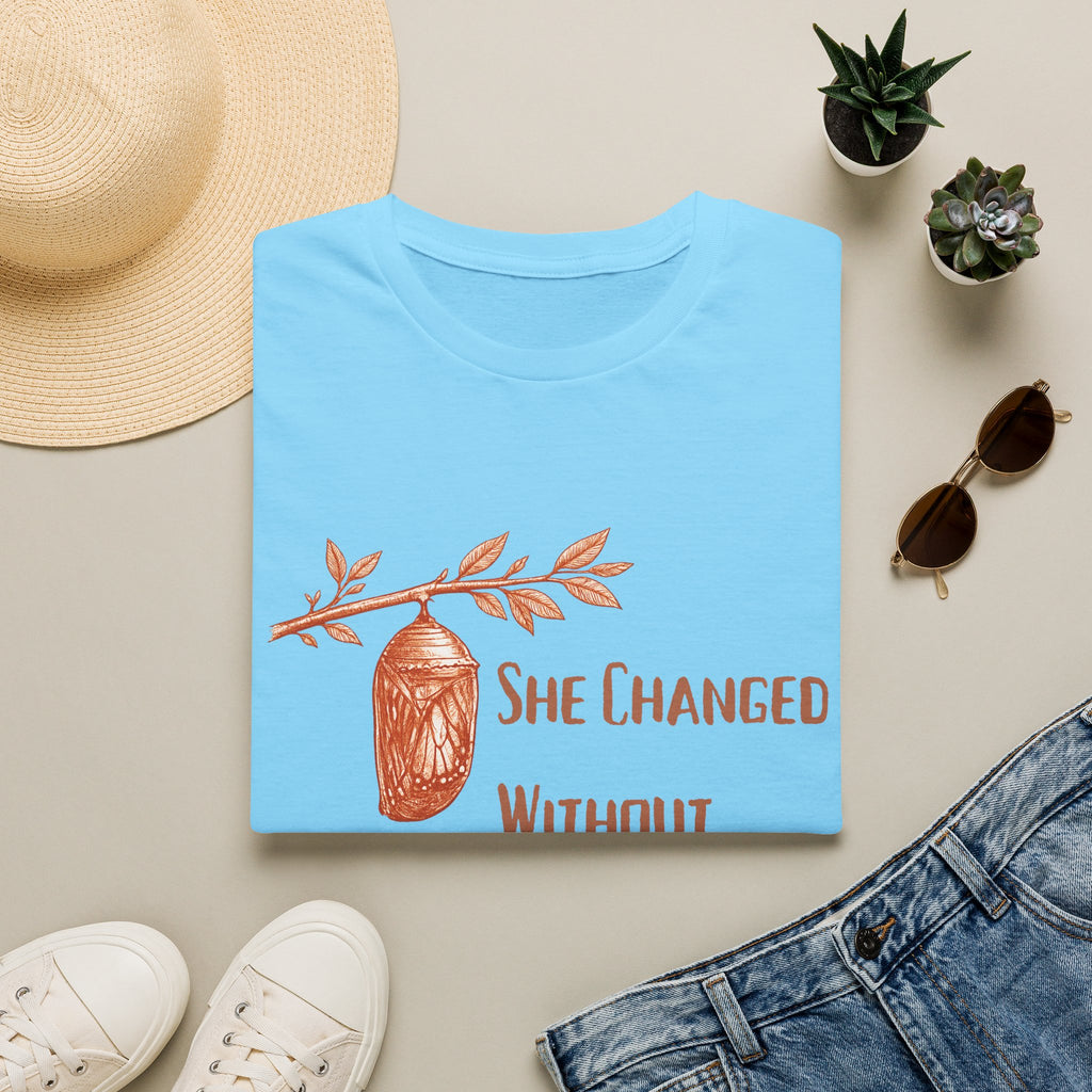 She Changed Without Permission — Chrysalis Botanical T-Shirt for Women