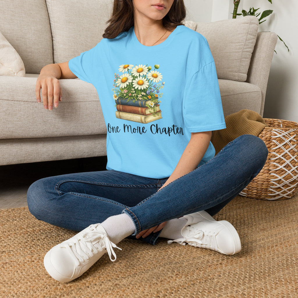 One More Chapter — Books and Wildflowers Botanical T-Shirt for Women
