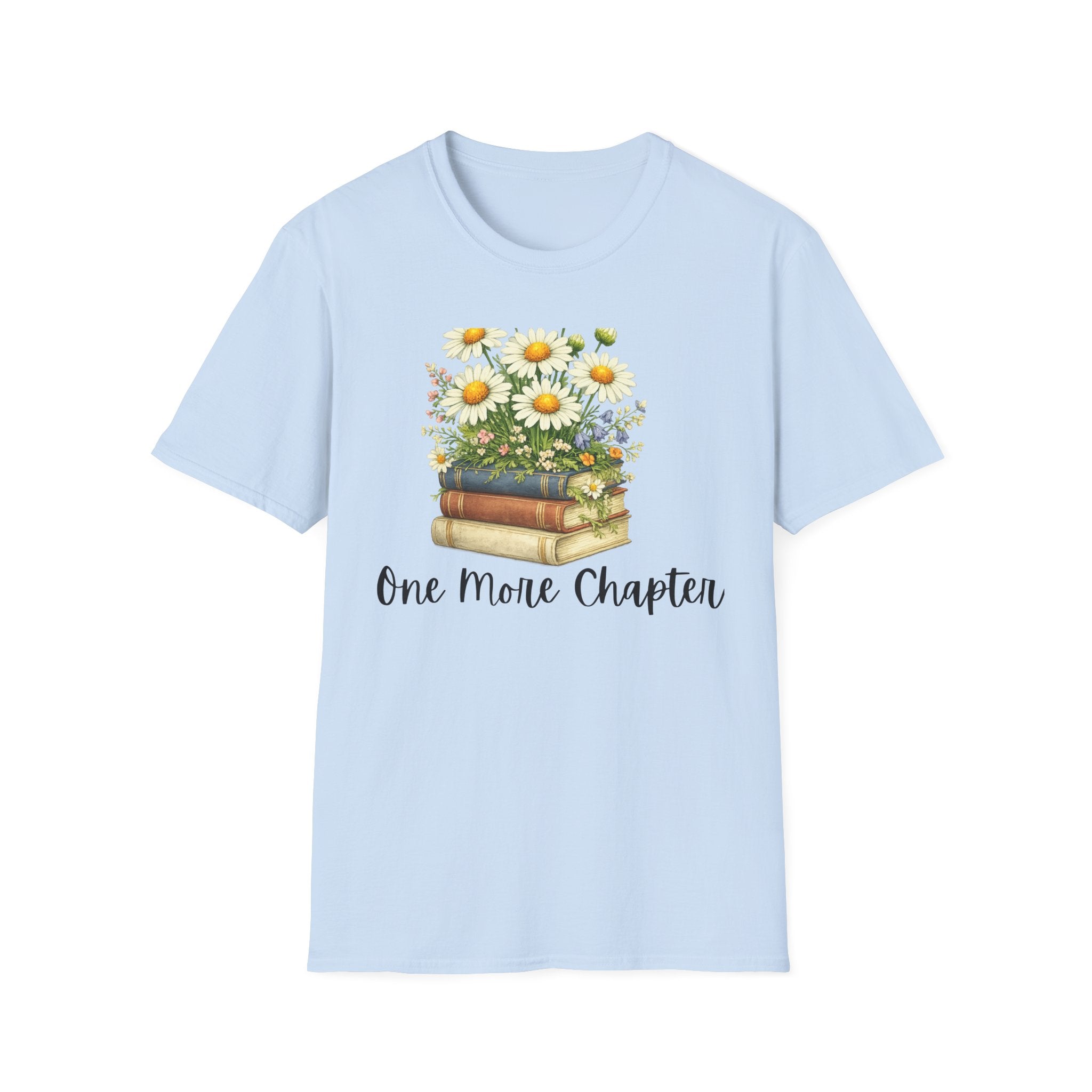One More Chapter — Books and Wildflowers Botanical T-Shirt for Women