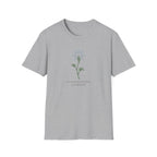 No Announcement Just Growth floral graphic tee for women