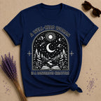 A Well-Read Woman Is a Dangerous Creature — Book Lover T-Shirt for Women in Navy