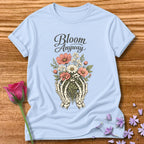 Bloom Anyway — Skeleton Hands Botanical in Light Blue