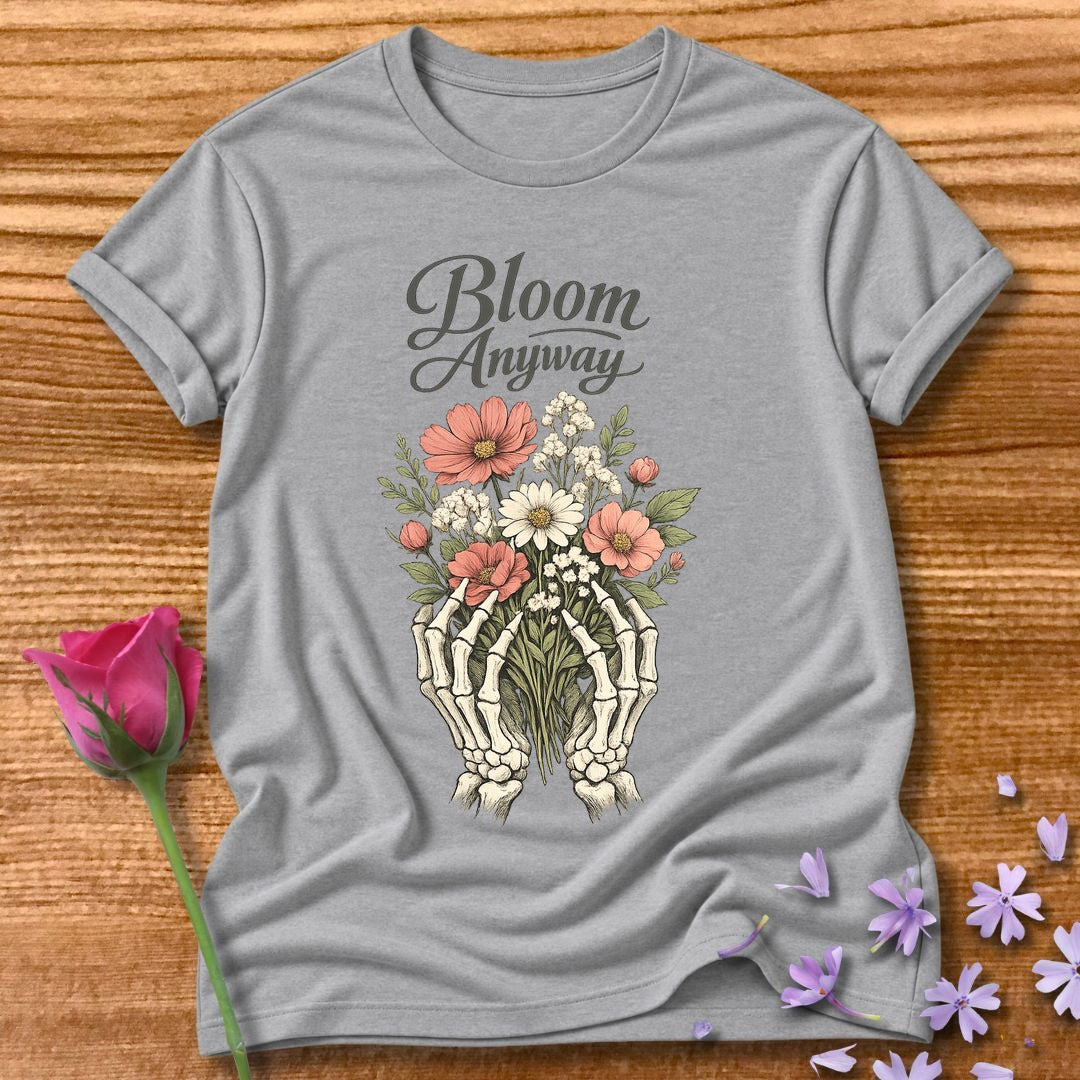 Bloom Anyway — Skeleton Hands Botanical in Sport Grey