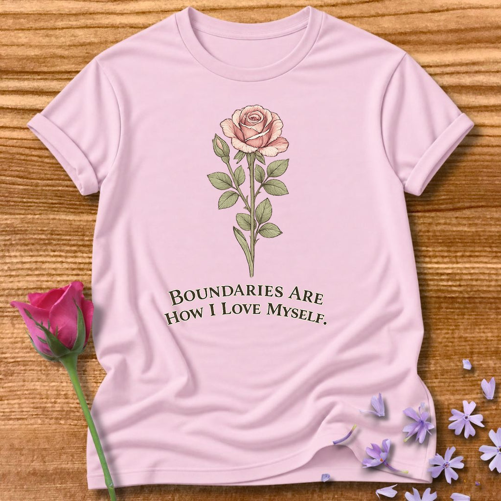 Boundaries Are How I Love Myself — Iris Floral in Light Pink