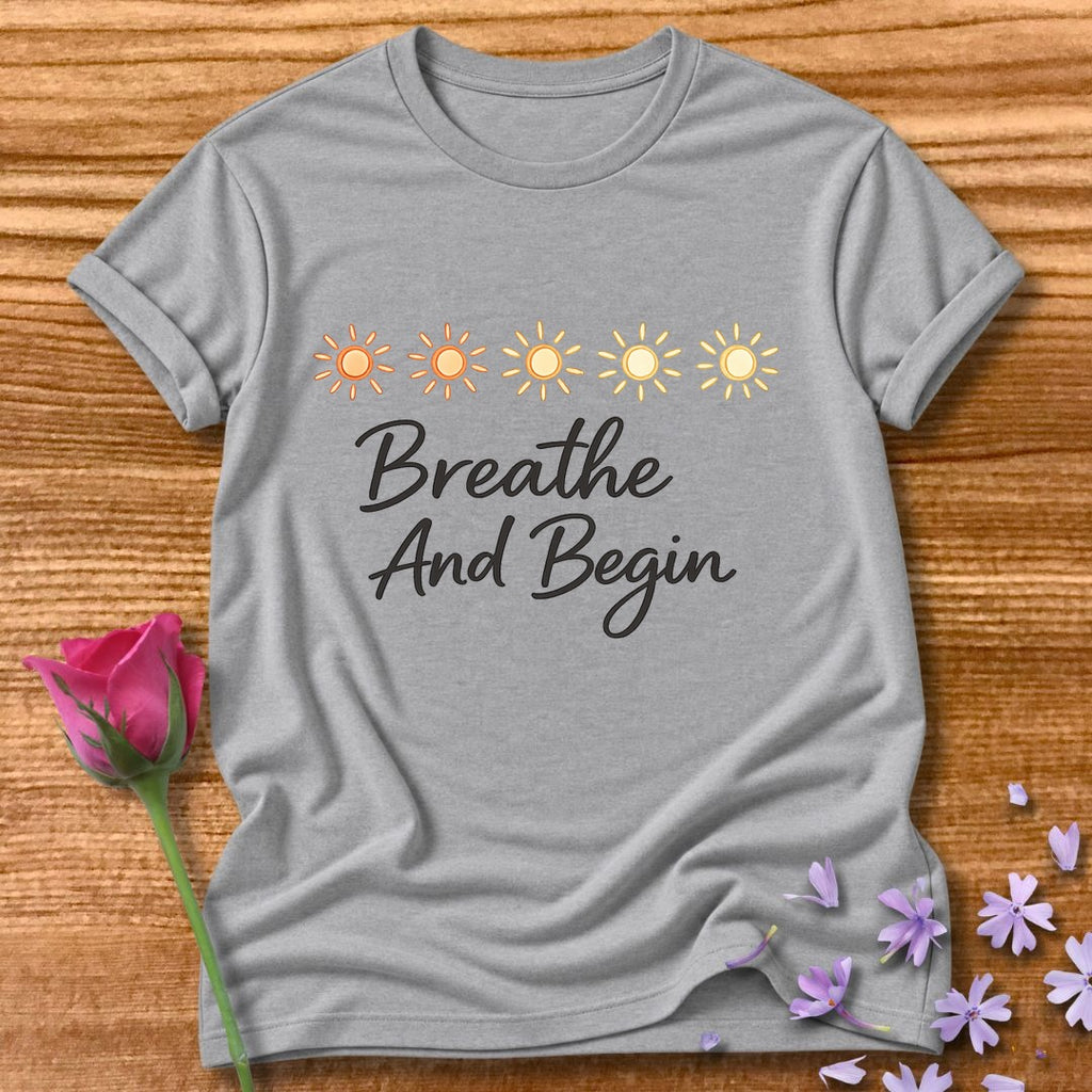 Breathe and Begin — Watercolor Sun Row in Sport Grey