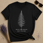 Built for Depth Not Volume — Introvert Quote T-Shirt for Women — Black