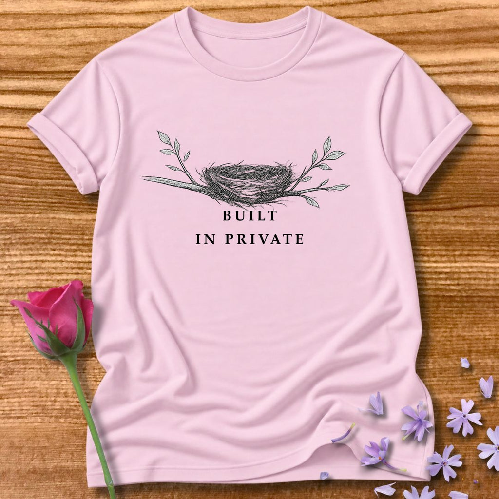Built In Private — Bird's Nest Botanical Minimalist in Light Pink