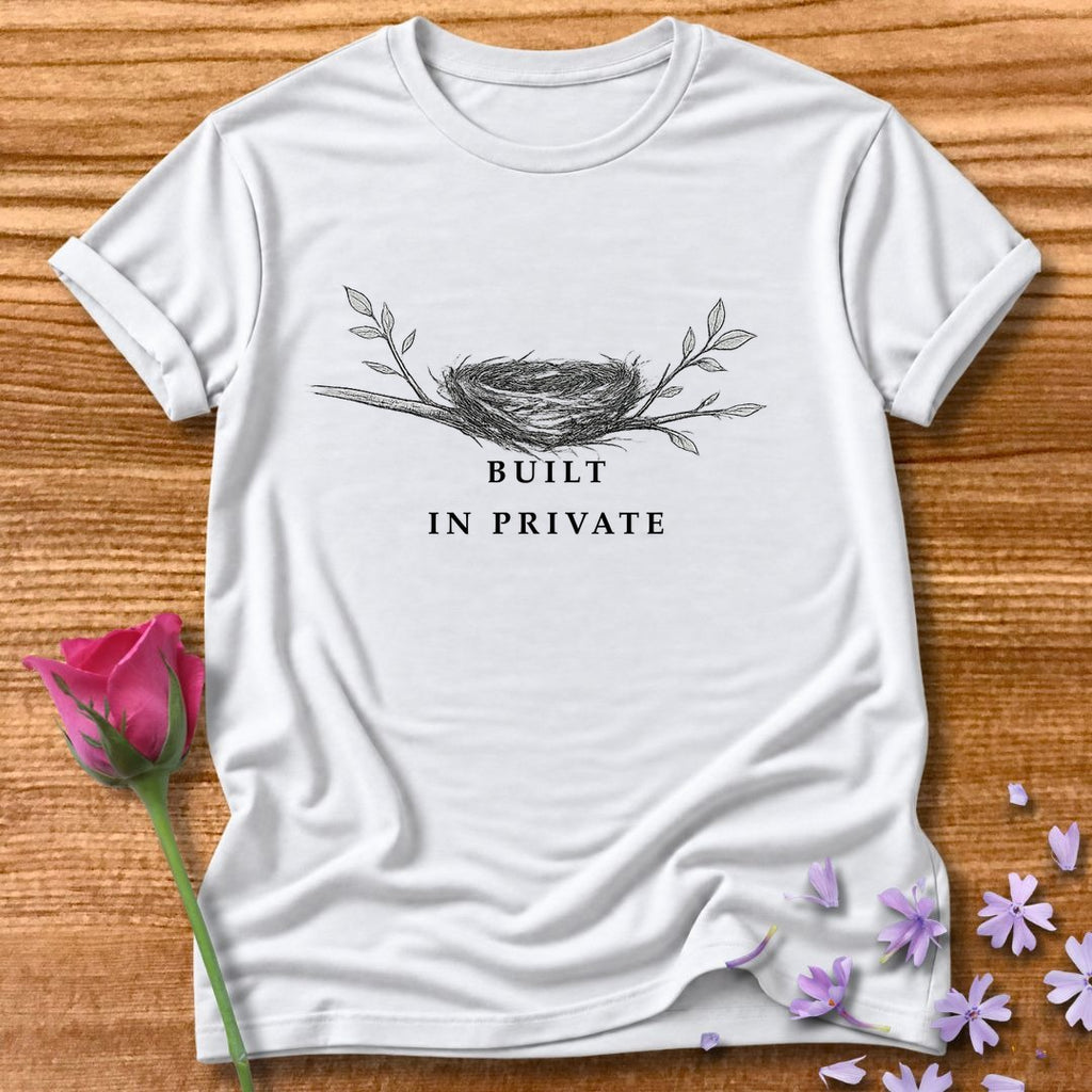 Built In Private — Bird's Nest Botanical Minimalist in White