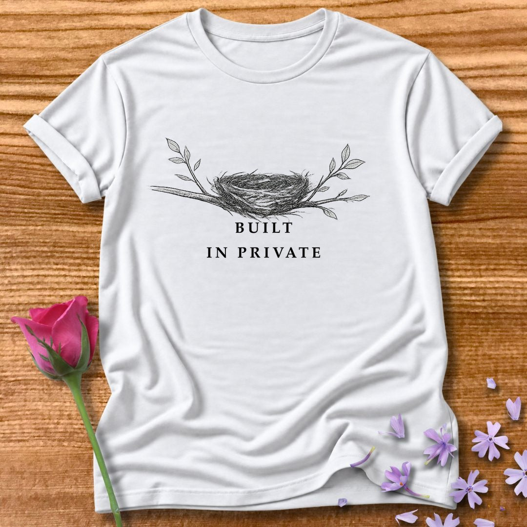 Built In Private — Bird's Nest Botanical Minimalist in White