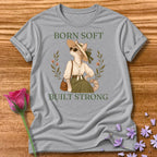 Cat — Born Soft Built Strong Vintage Aesthetic Animal in Sport Grey