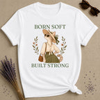 Cat Born Soft Built Strong T-Shirt - White