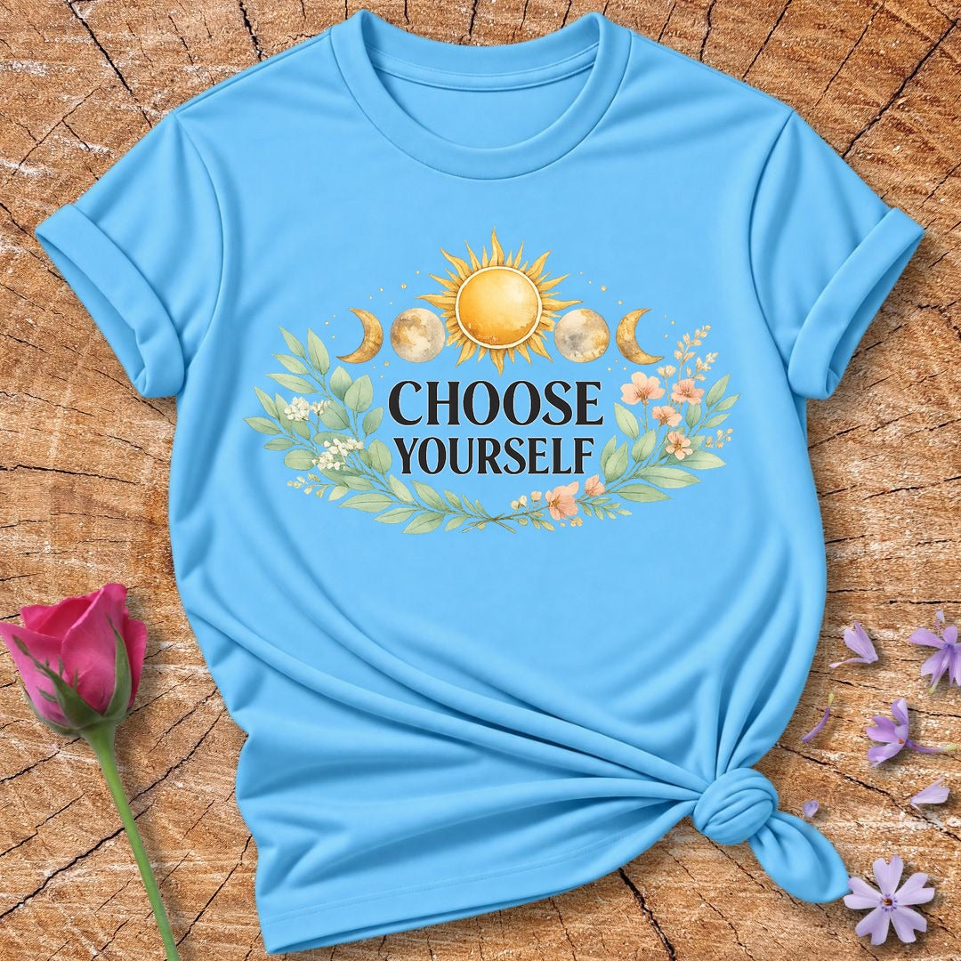 Choose Yourself — Celestial Sun Moon Botanical Empowerment in Sky