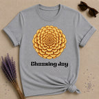 Choosing Joy — Marigold Botanical T-Shirt for Women in Sport Grey