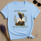 Crow Born Soft Built Strong T-Shirt - Light Blue