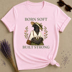 Crow Born Soft Built Strong T-Shirt - Light Pink