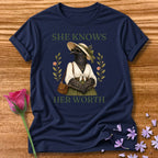 Crow — She Knows Her Worth Vintage Aesthetic Animal in Navy