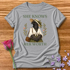Crow — She Knows Her Worth Vintage Aesthetic Animal in Sport Grey