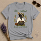 Crow She Knows Her Worth T-Shirt - Sport Grey