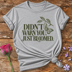 Didn't Warn You Just Bloomed — Line Art Butterfly T-Shirt for Women in Sport Grey