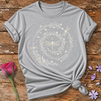 Dragonfly Wreath Celestial T-Shirt in Sport Grey