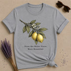 Even the Bitter Parts Were Beautiful — Botanical Healing T-Shirt for Women — Sport Grey