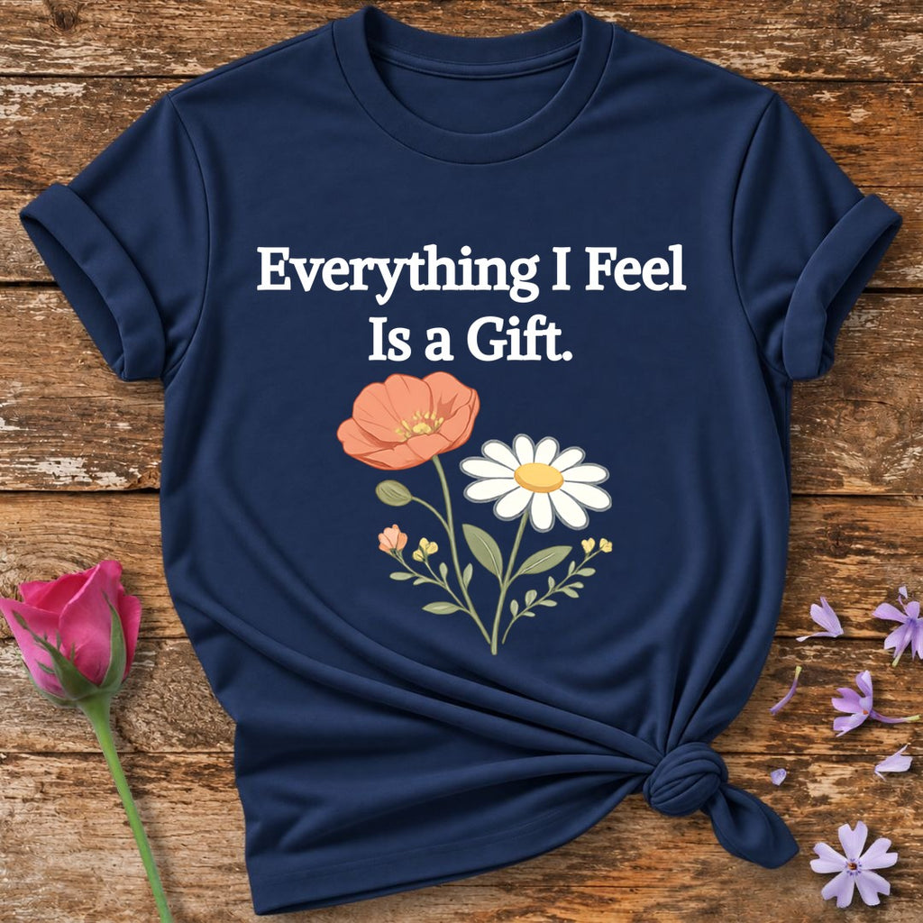 Everything I Feel Is a Gift — Wildflower Botanical Empath in Navy